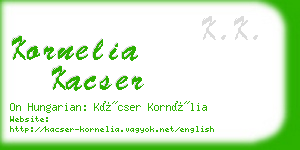 kornelia kacser business card